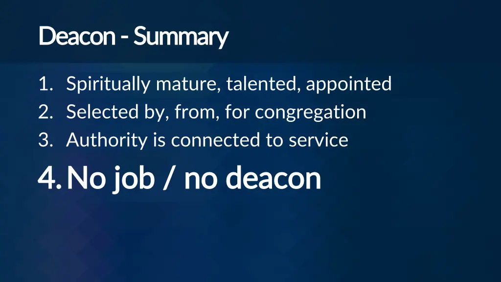 deacon deacon summary 3