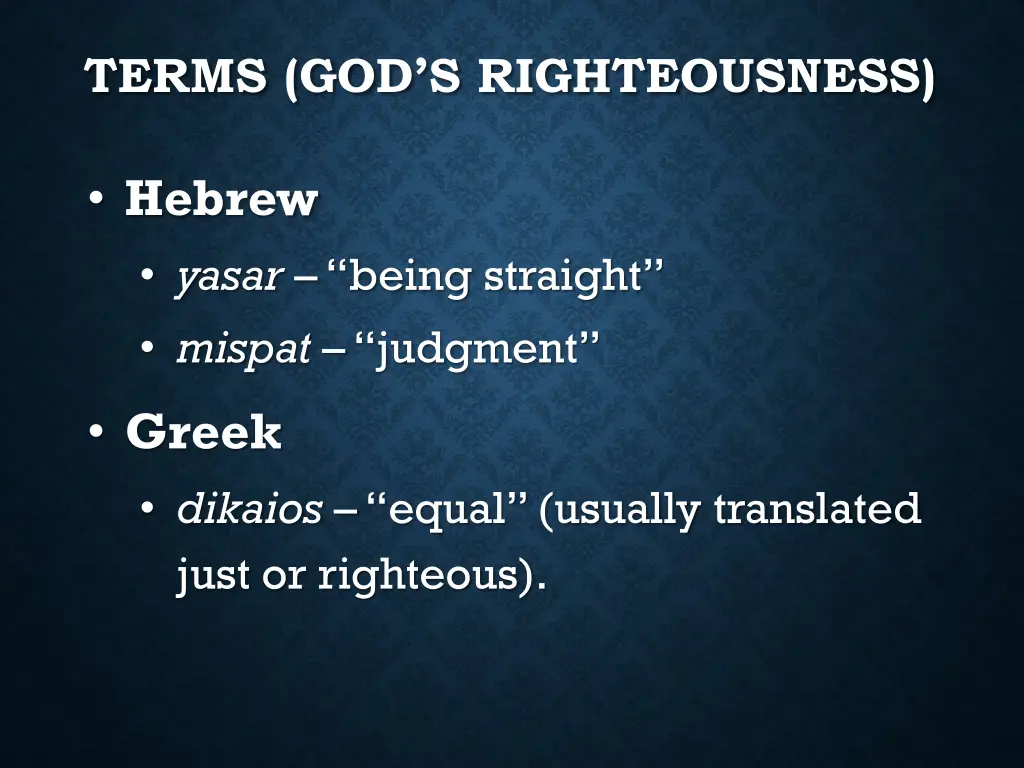 terms god s righteousness