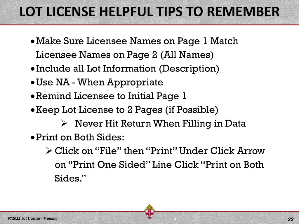 lot license helpful tips to remember 1