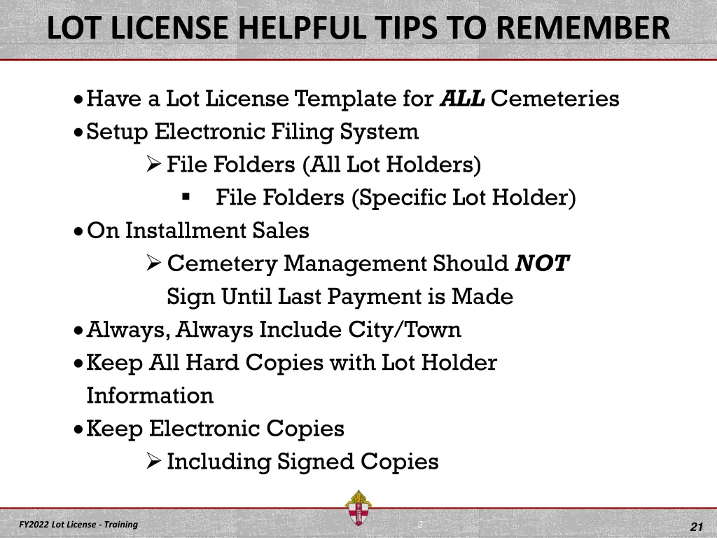 lot license helpful tips to remember