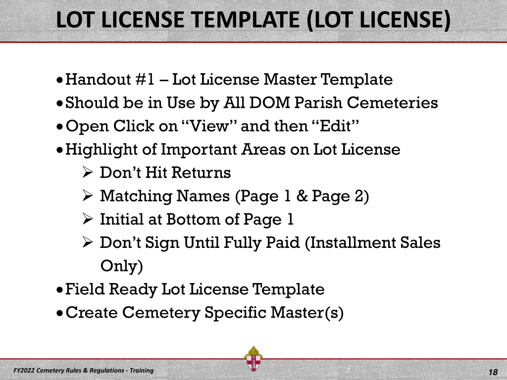lot license template lot license