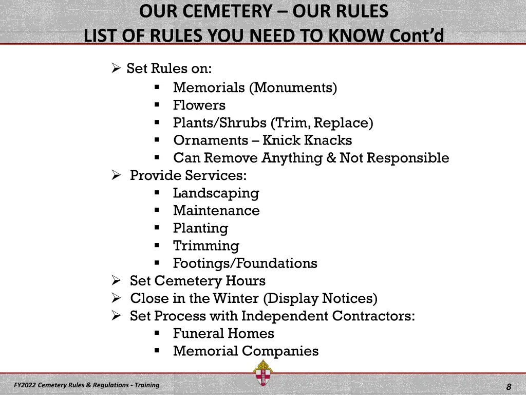 our cemetery our rules list of rules you need 2
