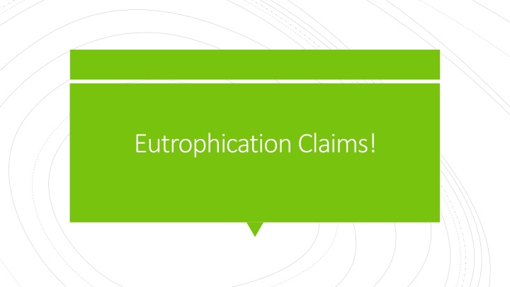eutrophication claims