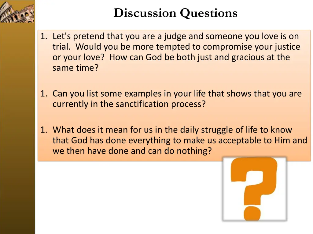 discussion questions