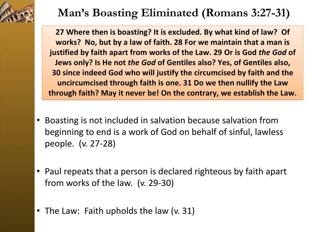 man s boasting eliminated romans 3 27 31