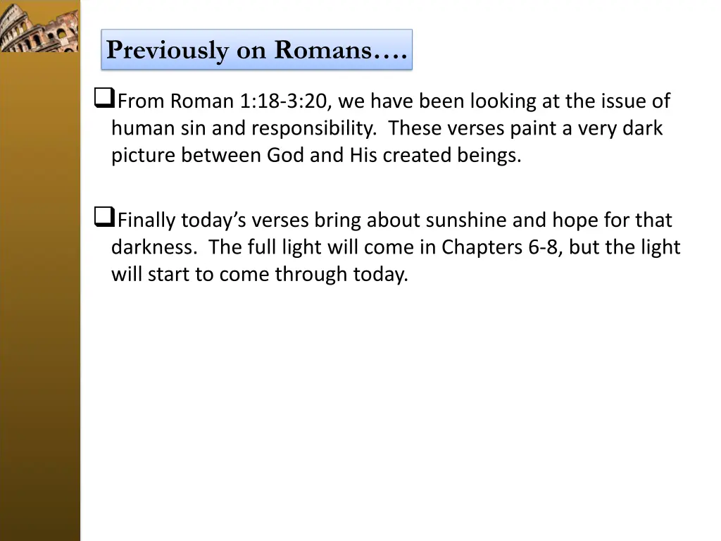 previously on romans