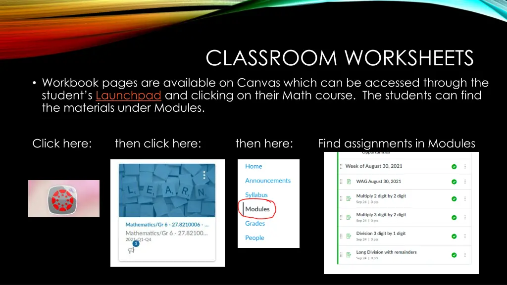 classroom worksheets