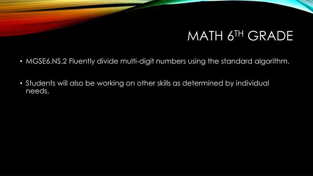 math 6 th grade