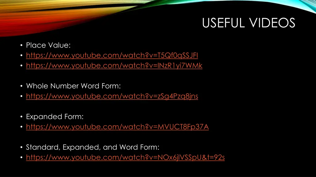 useful videos