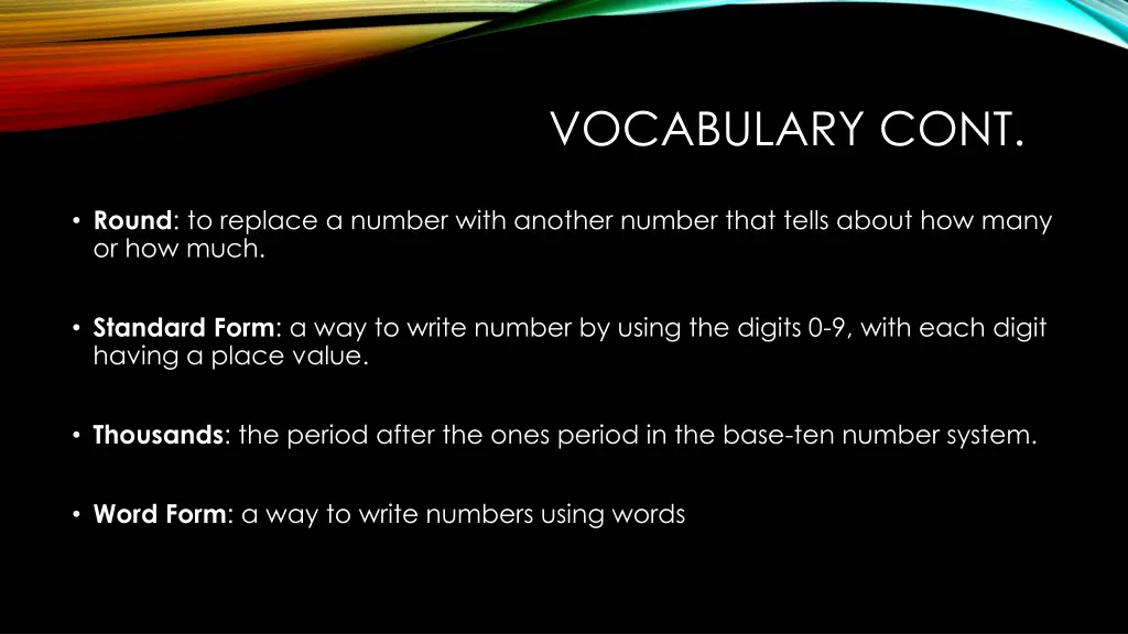 vocabulary cont