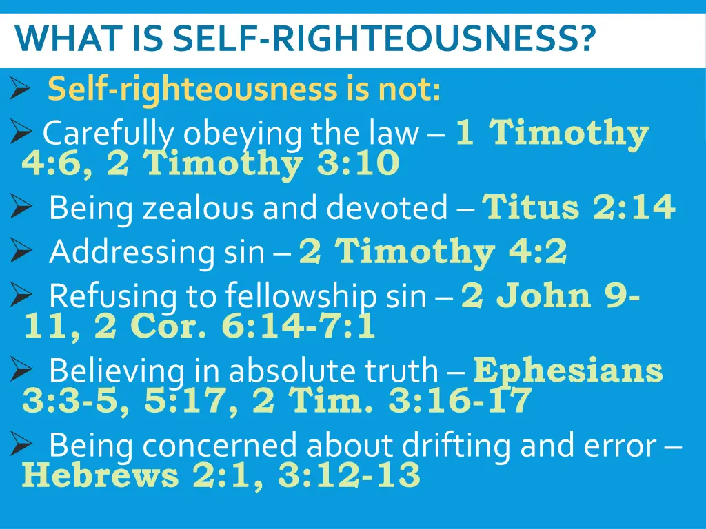 what is self righteousness self righteousness