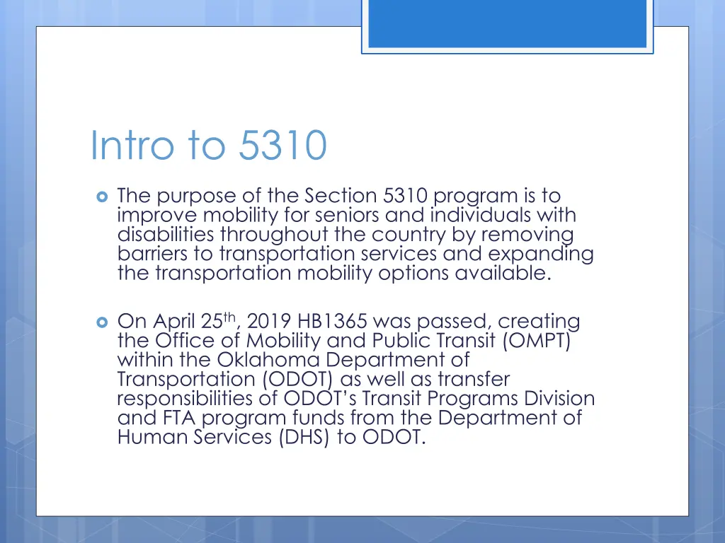 intro to 5310