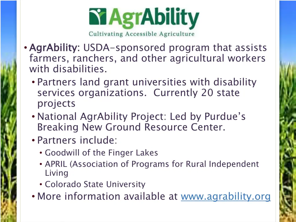 agrability farmers ranchers and other