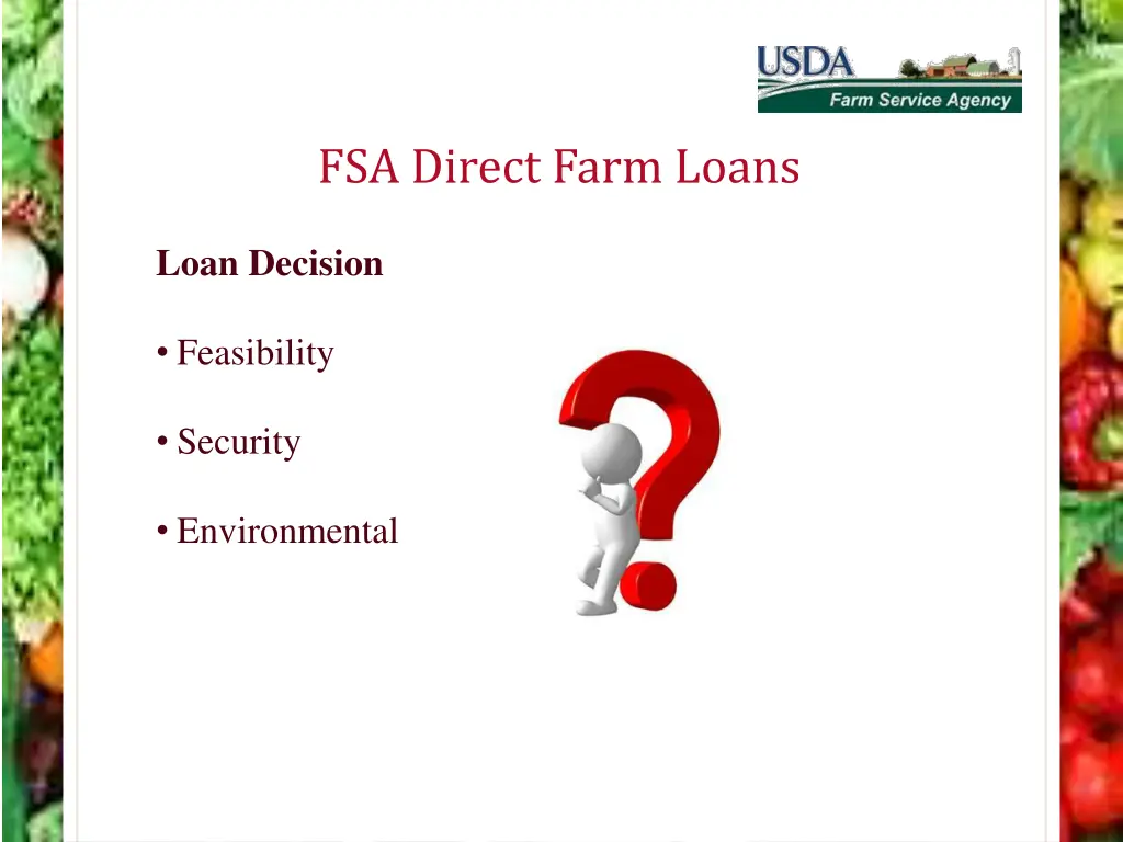 fsa direct farm loans 14