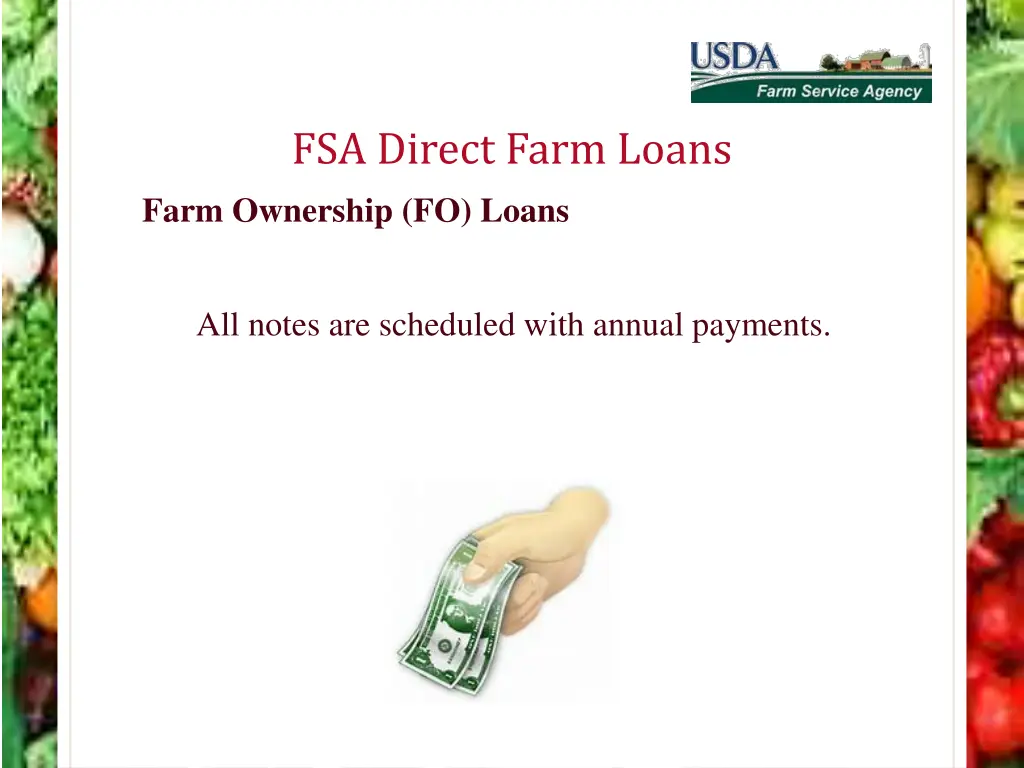 fsa direct farm loans farm ownership fo loans