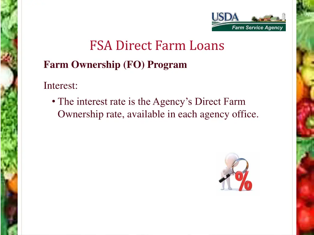 fsa direct farm loans farm ownership fo program 1