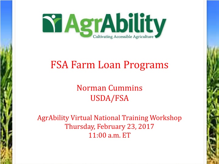 fsa farm loan programs