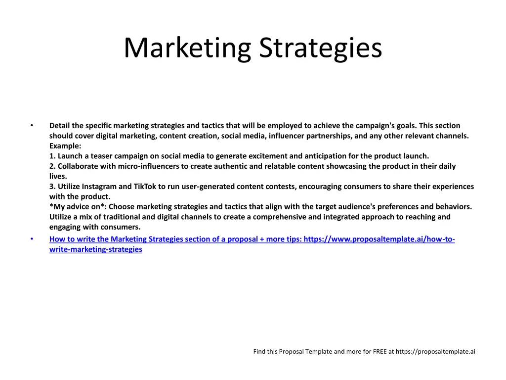 marketing strategies