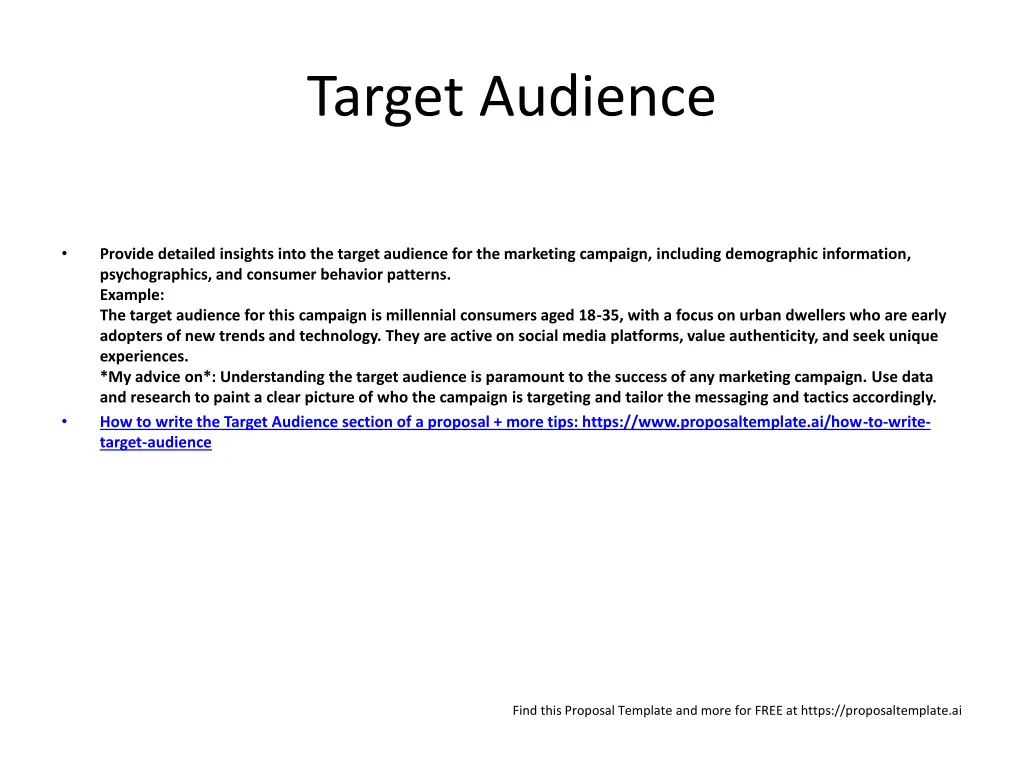 target audience