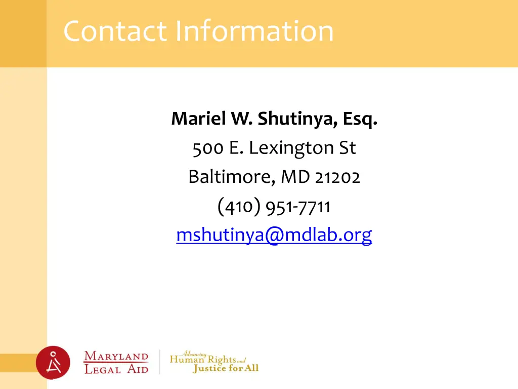contact information