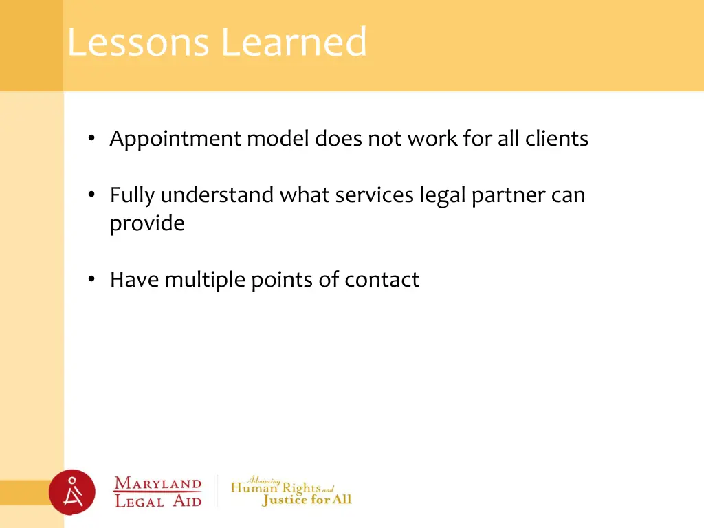lessons learned 1