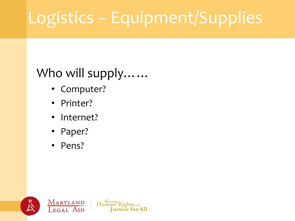 logistics equipment supplies