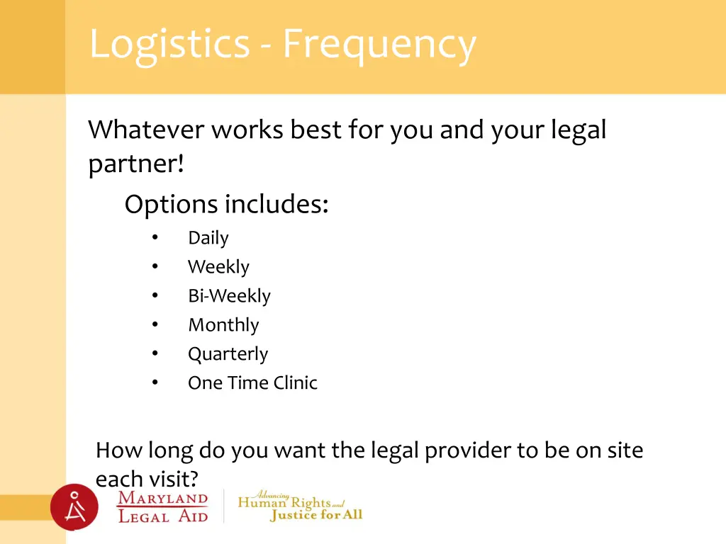 logistics frequency