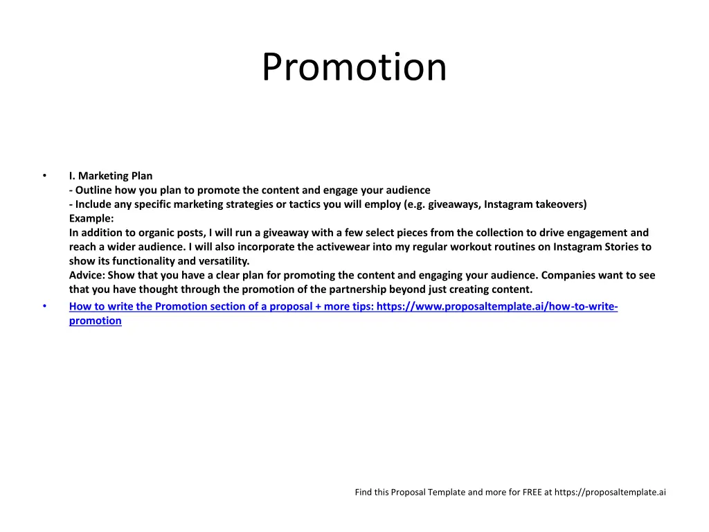 promotion