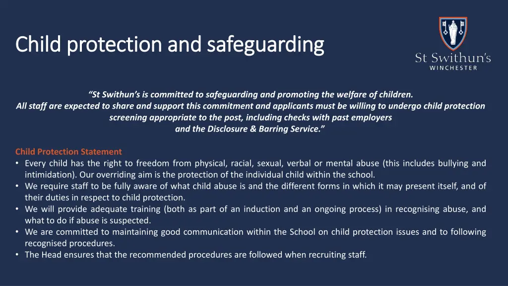 child protection and safeguarding child