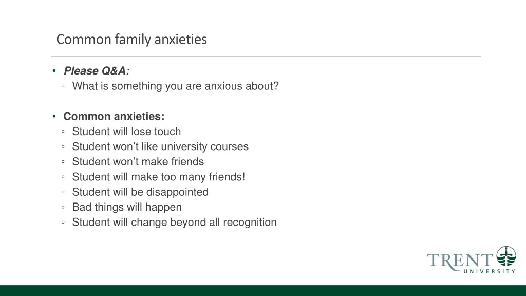 common family anxieties