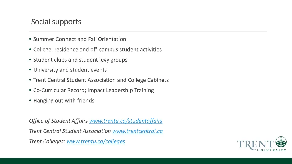 social supports