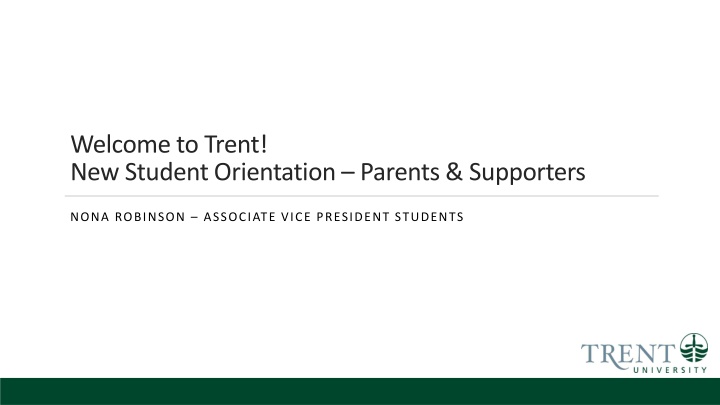 welcome to trent new student orientation parents