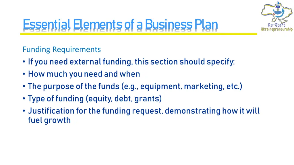 essential elements of a business plan 9