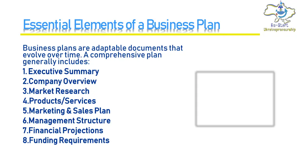 essential elements of a business plan
