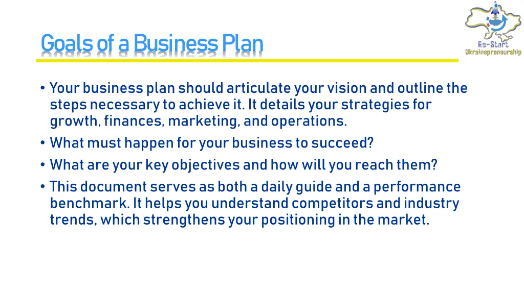 goals of a business plan