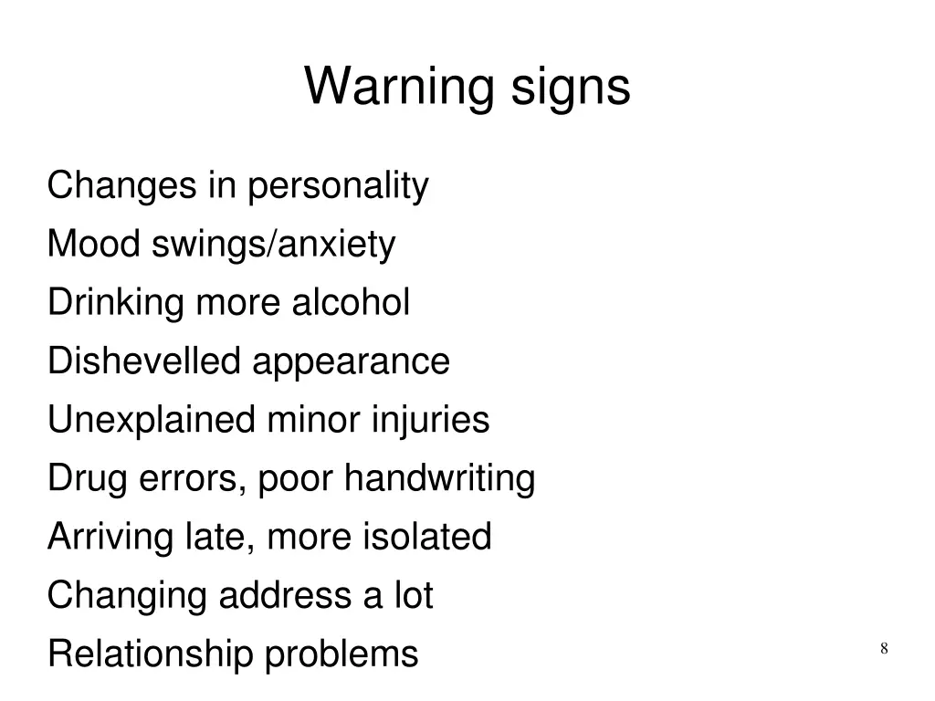 warning signs