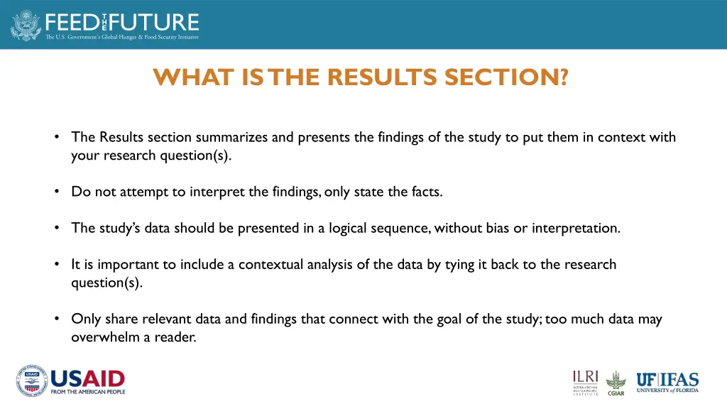 what is the results section