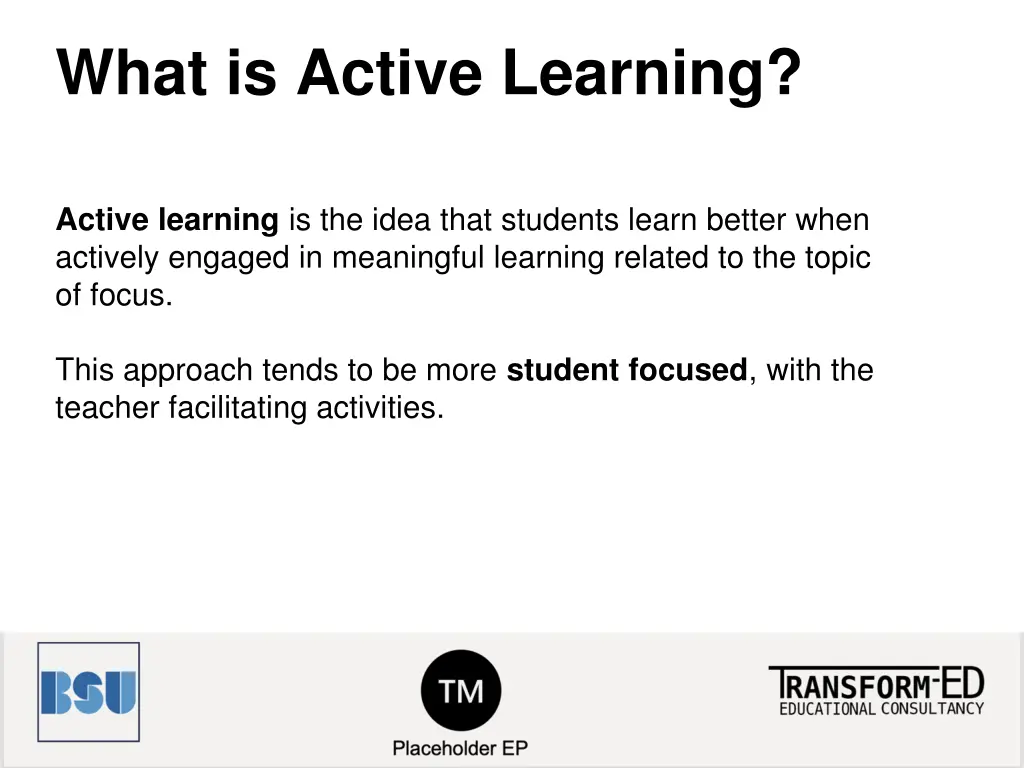 what is active learning
