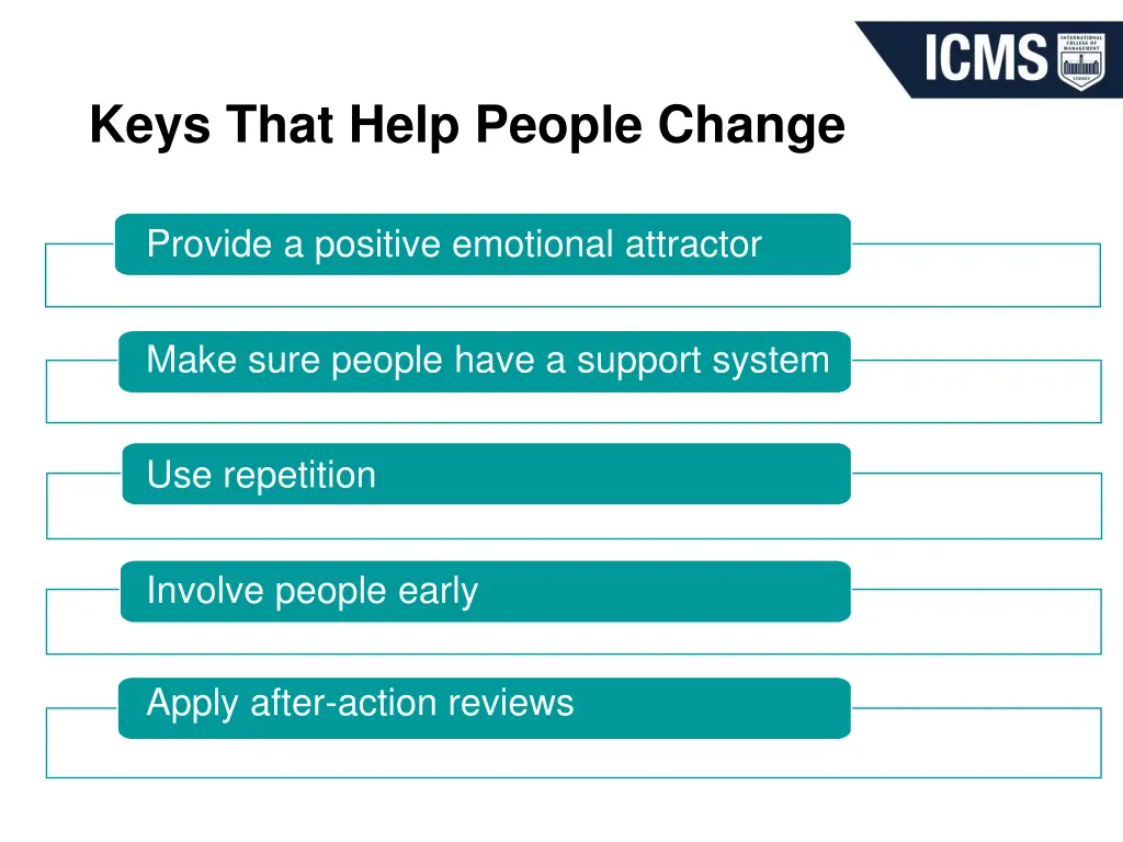 keys that help people change