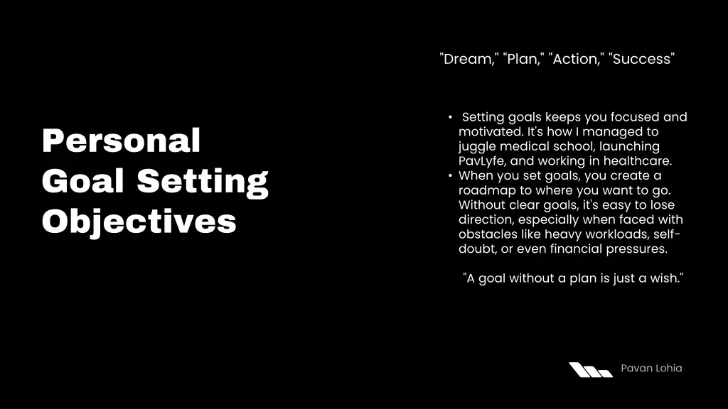 dream plan action success