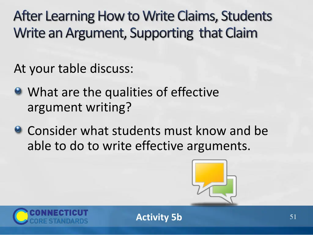 after learning how to write claims students write