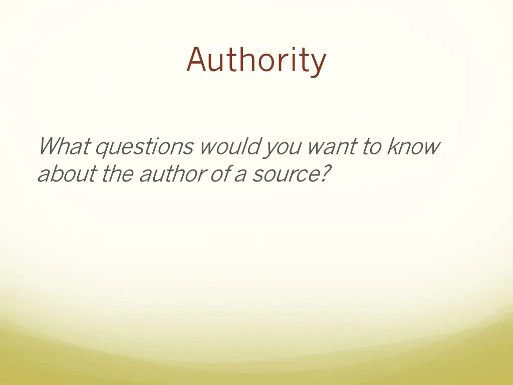 authority