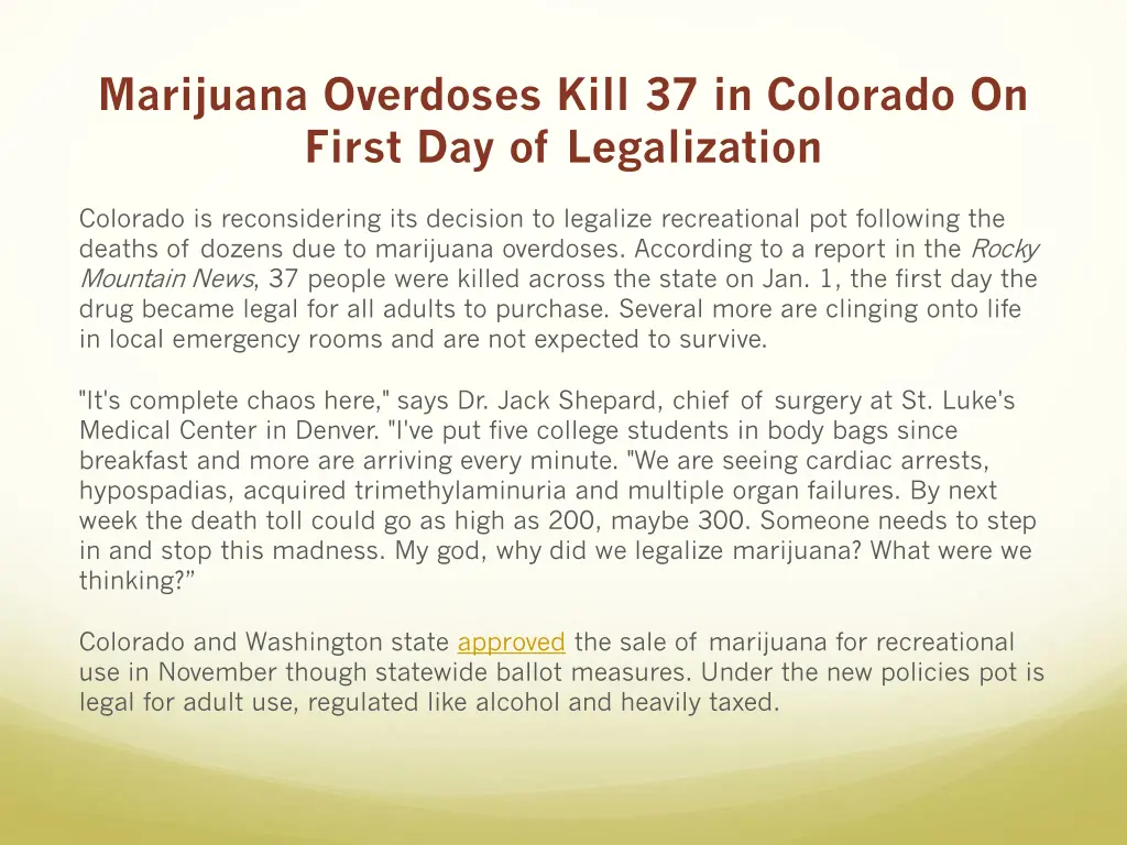 marijuana overdoses kill 37 in colorado on first