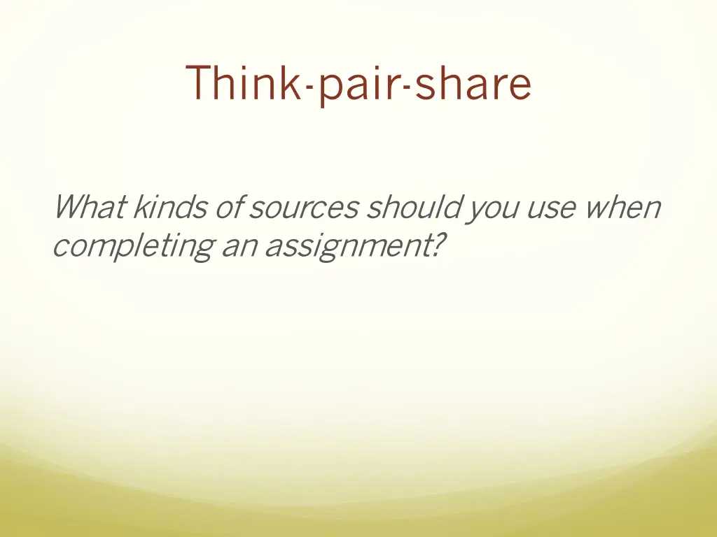 think pair share