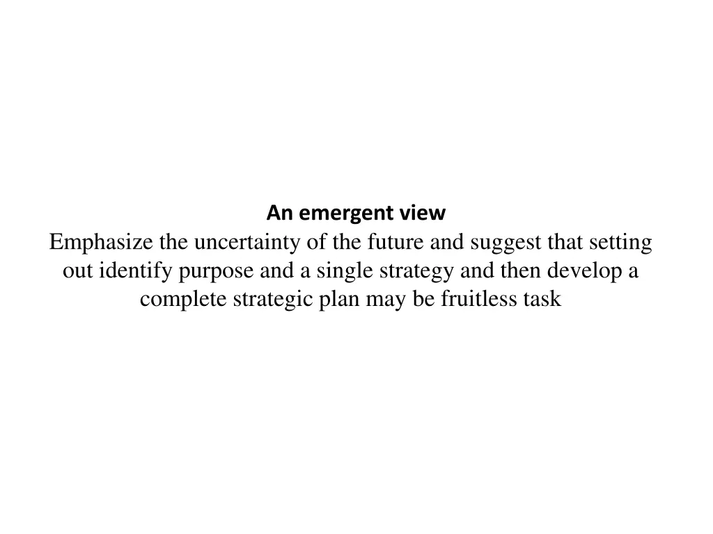 an emergent view