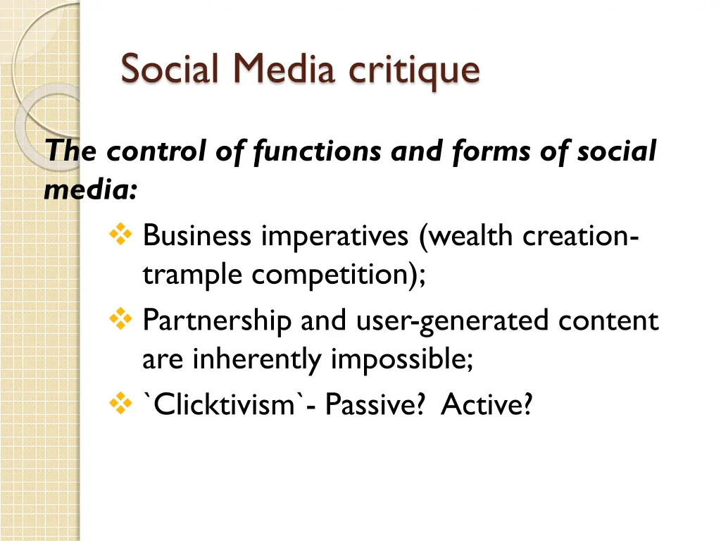 social media critique