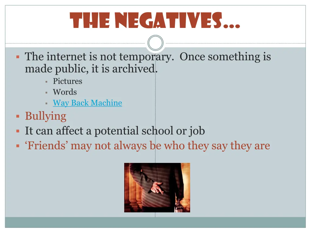the negatives