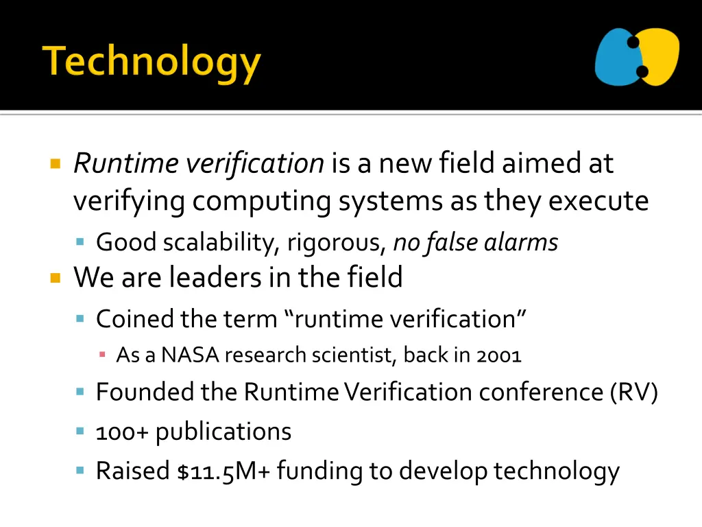 runtime verification is a new field aimed