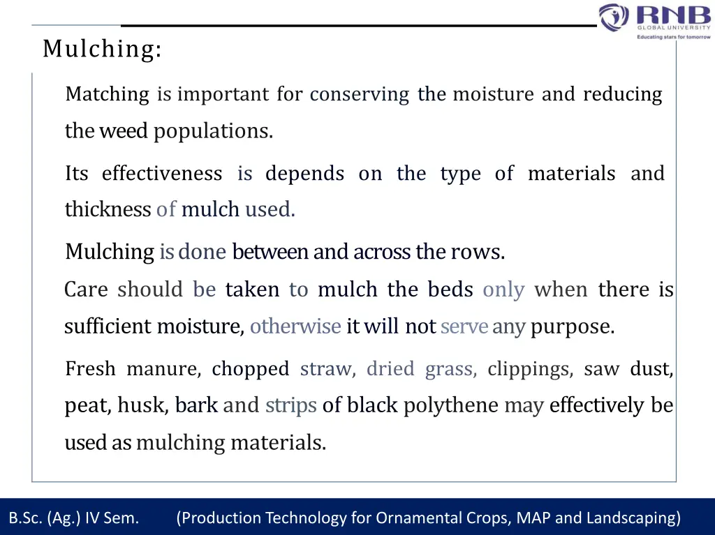 mulching