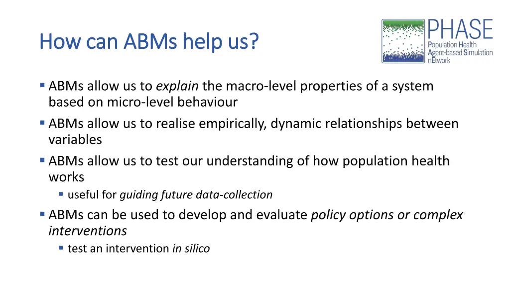 how can abms help us how can abms help us